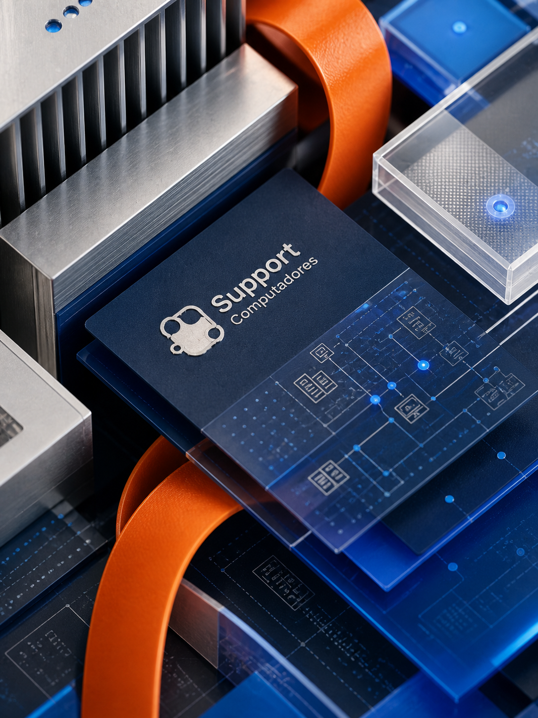 Detalhes materiais da identidade Support